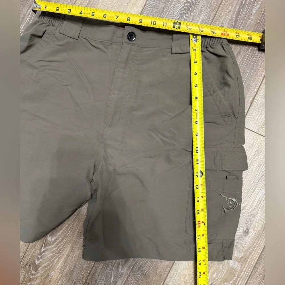 Reel Legends green Performance Shorts With Elastic Side waist for comfort